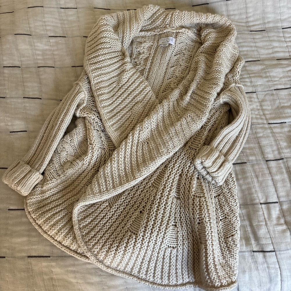 Anthropologie Cream Knit Sweater, Size S
